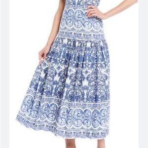 Elegant Antonio Melanin Iris scroll midi skirt Size 10 Brand new